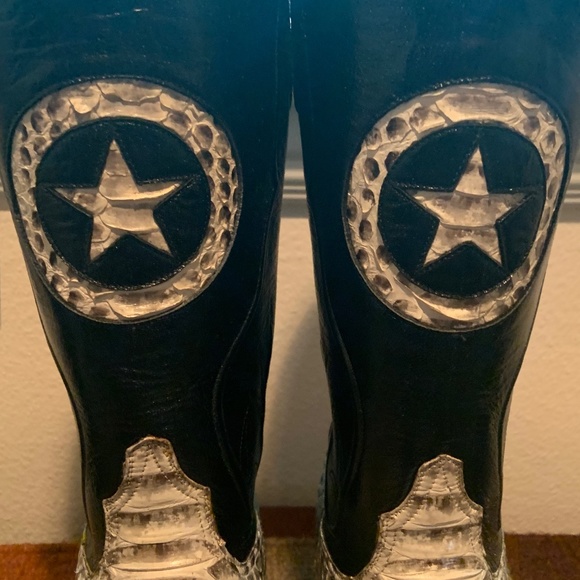 Men's Black Jack Python Cowboy Boots Size 11 D - Picture 6 of 9